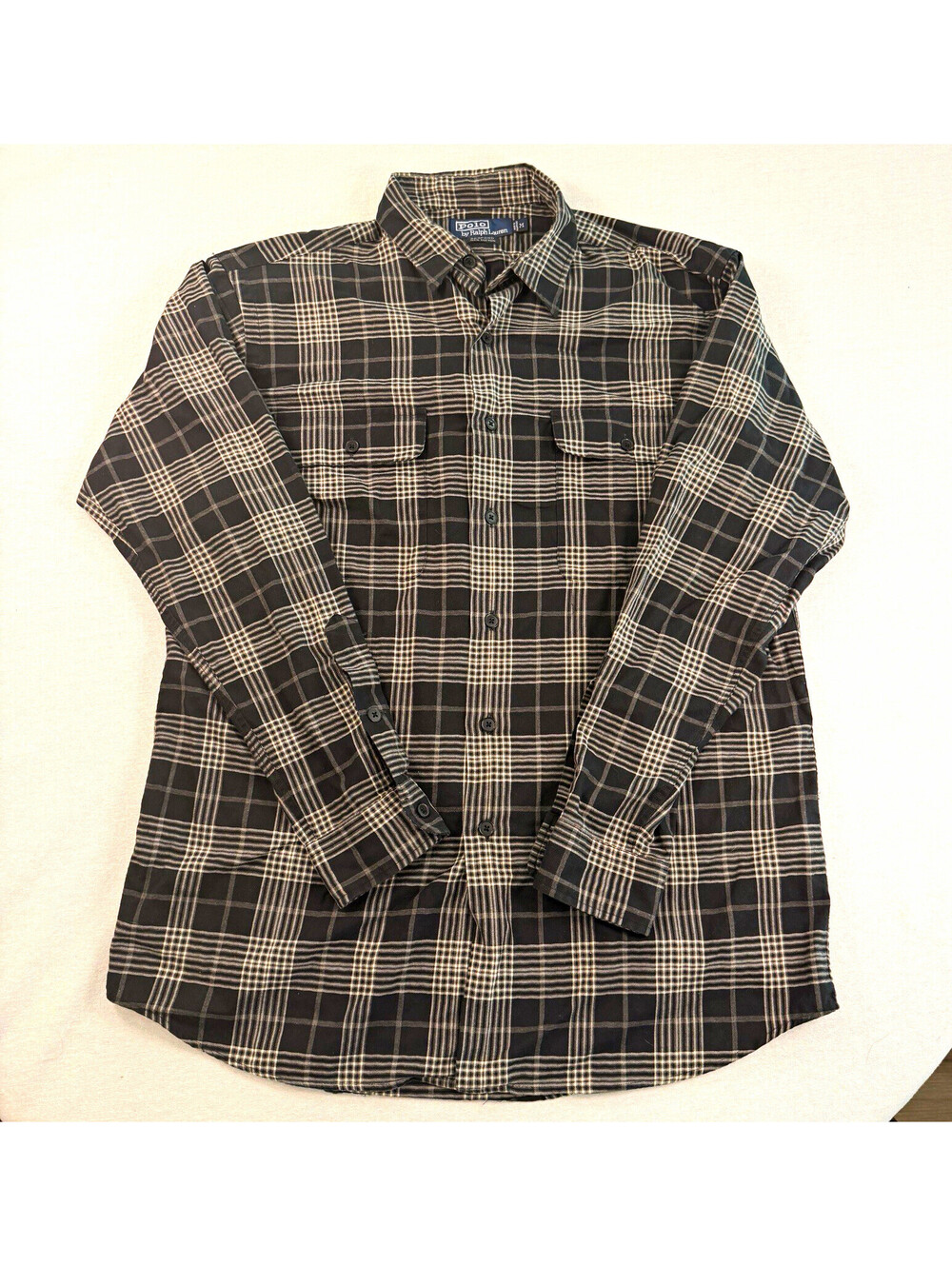 Polo Ralph Lauren Mens M Plaid Flannel Shirt Long Sleeve